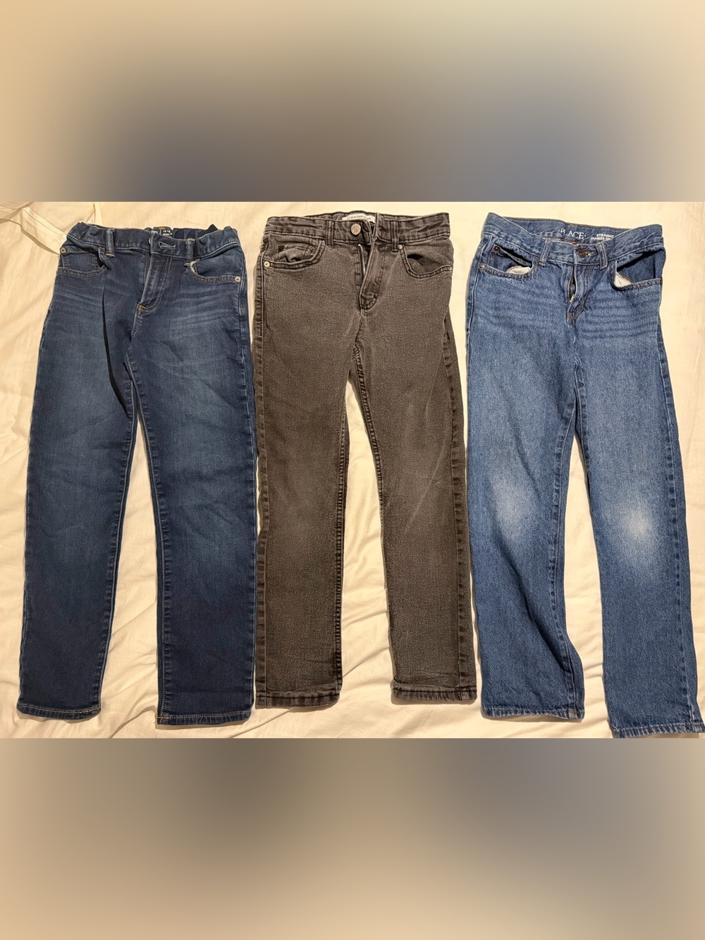 GAP Kids Jeans Trio - Dark Blue, Gray, Light Blue